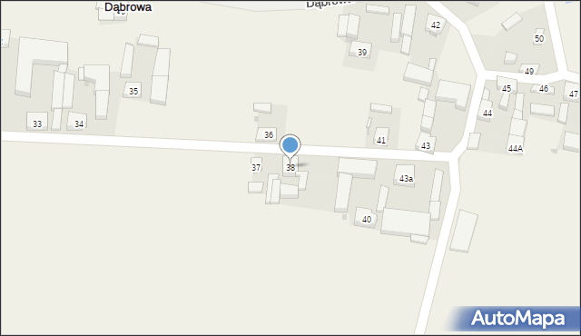 Dąbrowa, Dąbrowa, 38, mapa Dąbrowa
