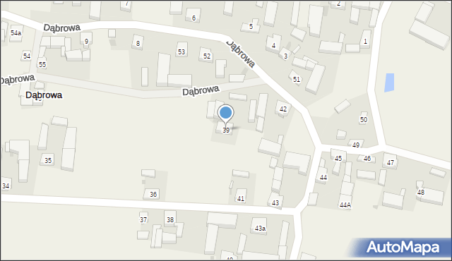 Dąbrowa, Dąbrowa, 39, mapa Dąbrowa