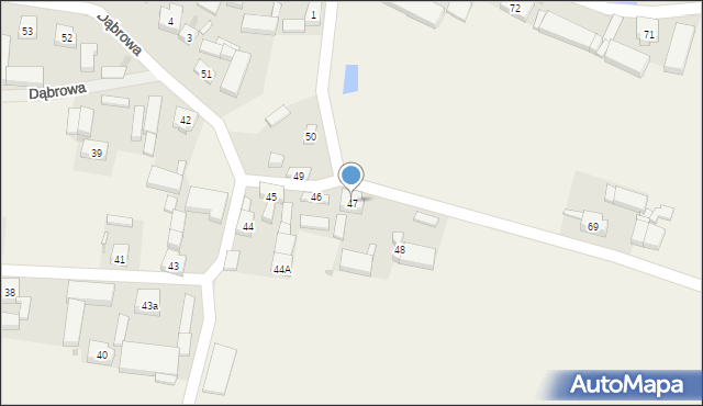Dąbrowa, Dąbrowa, 47, mapa Dąbrowa