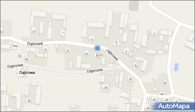 Dąbrowa, Dąbrowa, 52, mapa Dąbrowa
