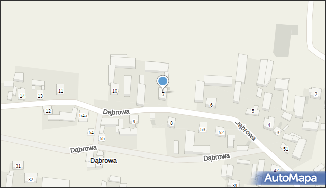Dąbrowa, Dąbrowa, 7, mapa Dąbrowa