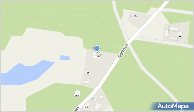 Dąbrowa, Dąbrowa, 35A, mapa Dąbrowa
