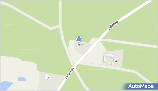 Dąbrowa, Dąbrowa, 36, mapa Dąbrowa