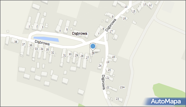 Dąbrowa, Dąbrowa, 26, mapa Dąbrowa