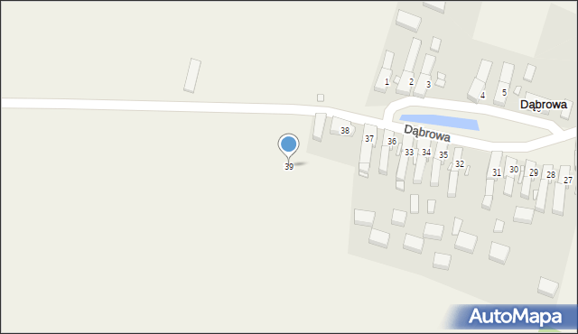 Dąbrowa, Dąbrowa, 39, mapa Dąbrowa