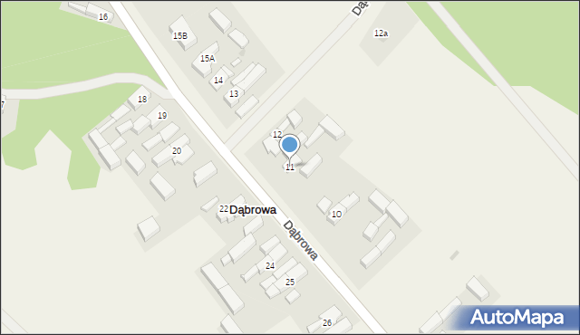 Dąbrowa, Dąbrowa, 11, mapa Dąbrowa