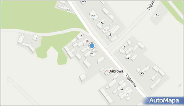 Dąbrowa, Dąbrowa, 20, mapa Dąbrowa