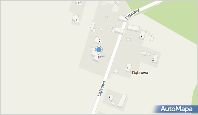 Dąbrowa, Dąbrowa, 10, mapa Dąbrowa