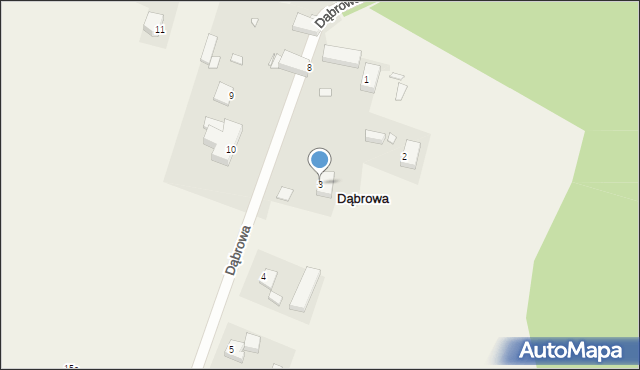 Dąbrowa, Dąbrowa, 3, mapa Dąbrowa