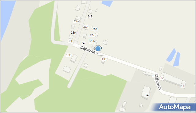 Dąbrowa, Dąbrowa, 13c, mapa Dąbrowa