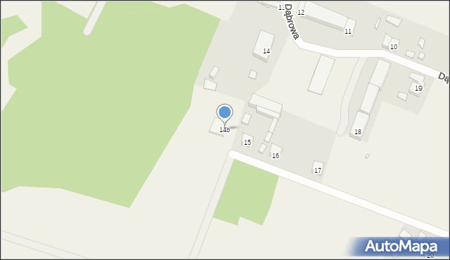Dąbrowa, Dąbrowa, 14b, mapa Dąbrowa