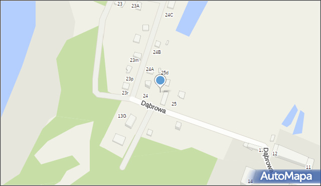 Dąbrowa, Dąbrowa, 25b, mapa Dąbrowa