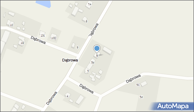 Dąbrowa, Dąbrowa, 6, mapa Dąbrowa