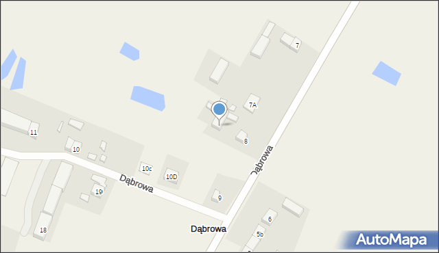 Dąbrowa, Dąbrowa, 8a, mapa Dąbrowa