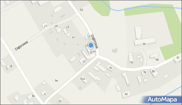 Dąbrowa, Dąbrowa, 11, mapa Dąbrowa