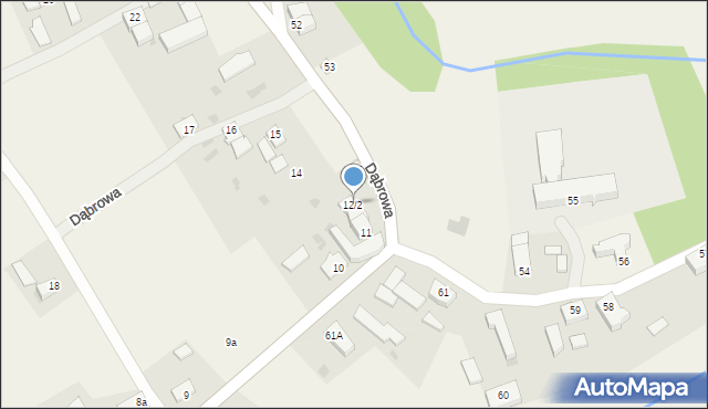 Dąbrowa, Dąbrowa, 12/2, mapa Dąbrowa