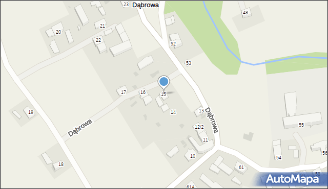 Dąbrowa, Dąbrowa, 15, mapa Dąbrowa