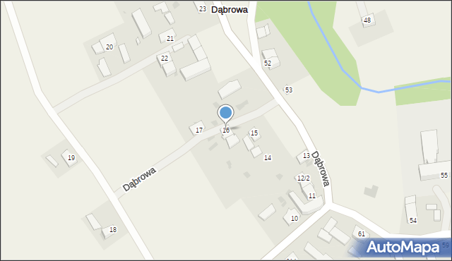 Dąbrowa, Dąbrowa, 16, mapa Dąbrowa