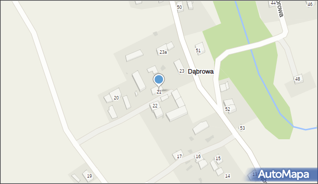 Dąbrowa, Dąbrowa, 21, mapa Dąbrowa