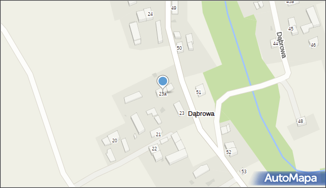 Dąbrowa, Dąbrowa, 23a, mapa Dąbrowa
