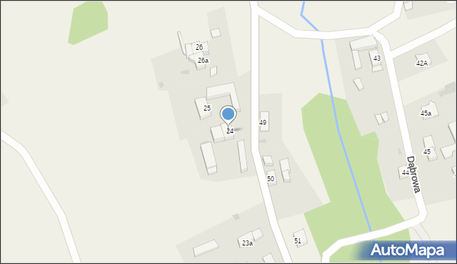 Dąbrowa, Dąbrowa, 24a, mapa Dąbrowa