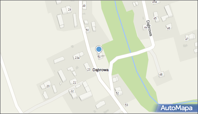 Dąbrowa, Dąbrowa, 51, mapa Dąbrowa