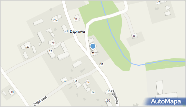 Dąbrowa, Dąbrowa, 52, mapa Dąbrowa