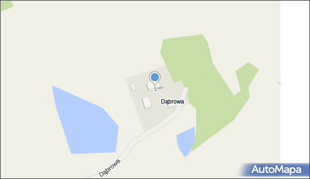 Dąbrowa, Dąbrowa, 1, mapa Dąbrowa