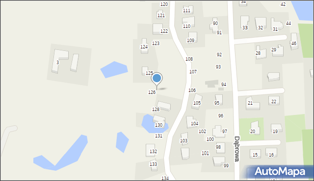 Dąbrowa, Dąbrowa, 127, mapa Dąbrowa