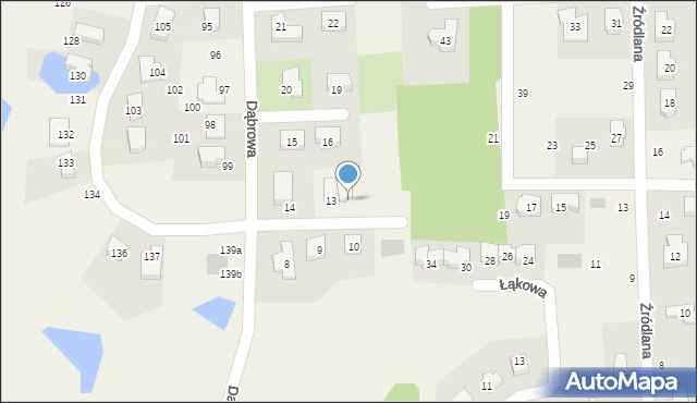 Dąbrowa, Dąbrowa, 13a, mapa Dąbrowa