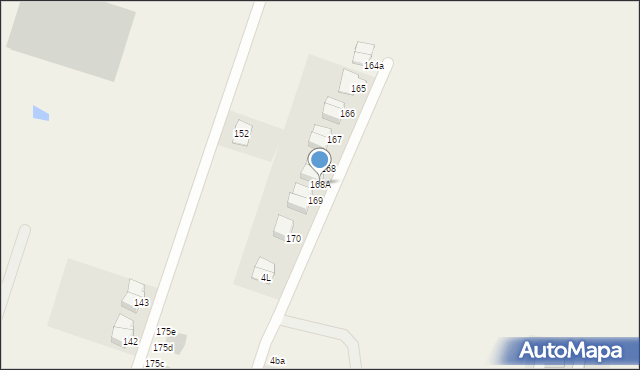 Dąbrowa, Dąbrowa, 168A, mapa Dąbrowa