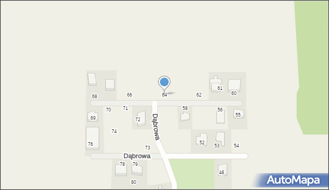 Dąbrowa, Dąbrowa, 64, mapa Dąbrowa