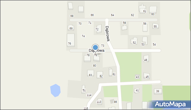 Dąbrowa, Dąbrowa, 79, mapa Dąbrowa
