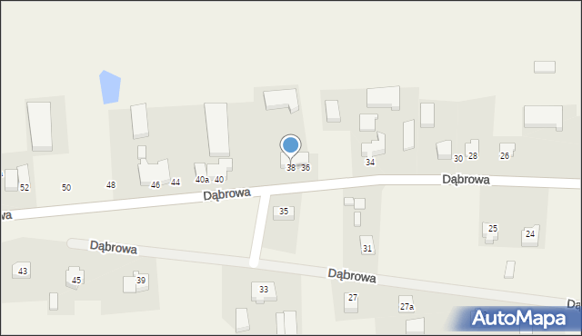 Dąbrowa, Dąbrowa, 38, mapa Dąbrowa