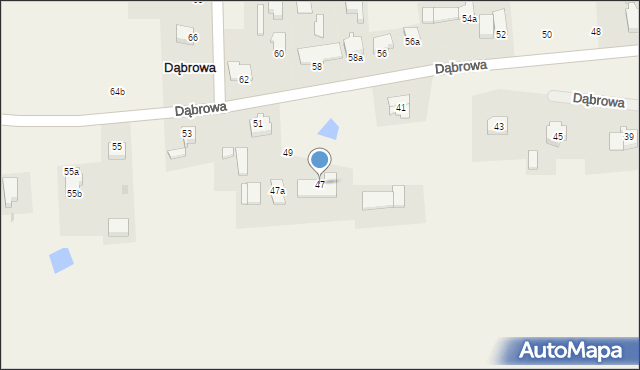 Dąbrowa, Dąbrowa, 47, mapa Dąbrowa
