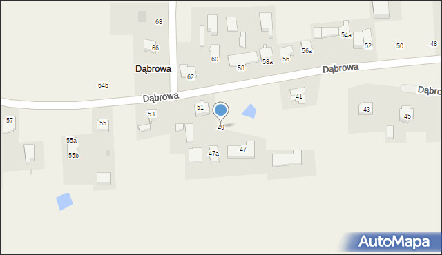Dąbrowa, Dąbrowa, 49, mapa Dąbrowa