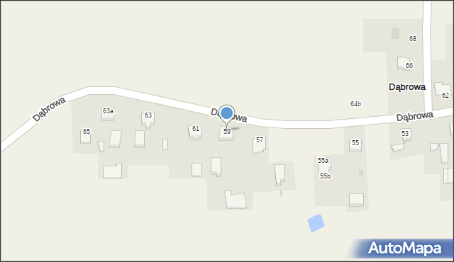 Dąbrowa, Dąbrowa, 59, mapa Dąbrowa