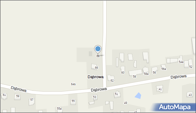 Dąbrowa, Dąbrowa, 68, mapa Dąbrowa