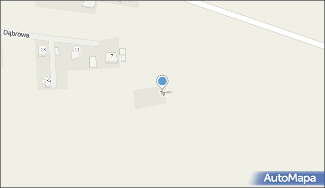 Dąbrowa, Dąbrowa, 7d, mapa Dąbrowa
