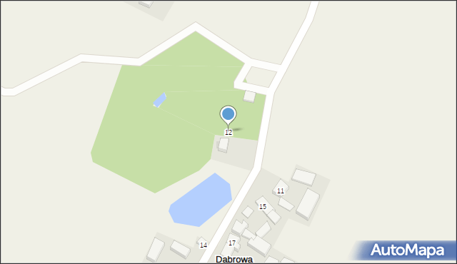 Dąbrowa, Dąbrowa, 12, mapa Dąbrowa
