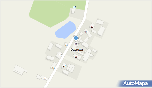 Dąbrowa, Dąbrowa, 17, mapa Dąbrowa