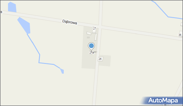 Dąbrowa, Dąbrowa, 27a, mapa Dąbrowa