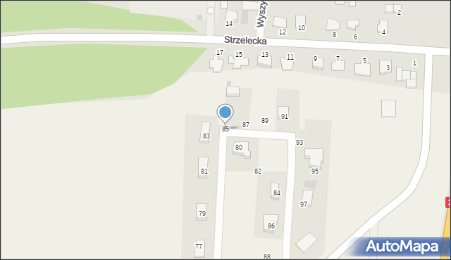 Dąbrowa, Dąbrowa, 85, mapa Dąbrowa