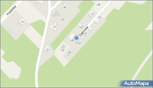 Dąbrowa, Dąbrowa, 13e, mapa Dąbrowa