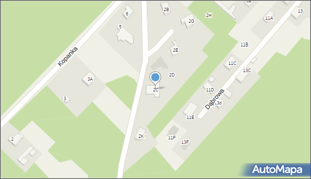 Dąbrowa, Dąbrowa, 2C, mapa Dąbrowa