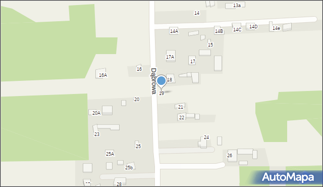 Dąbrowa, Dąbrowa, 19, mapa Dąbrowa