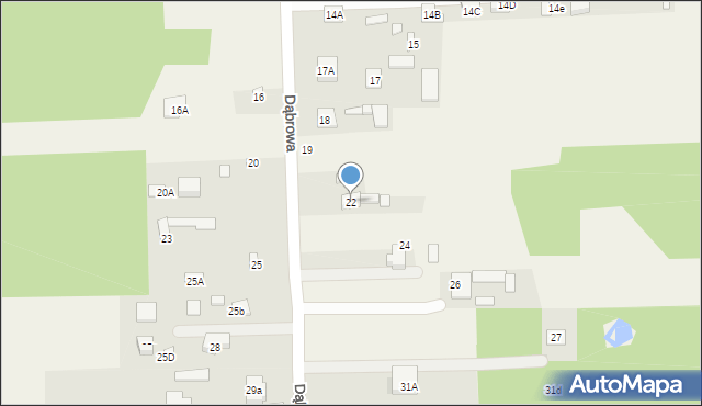 Dąbrowa, Dąbrowa, 22, mapa Dąbrowa