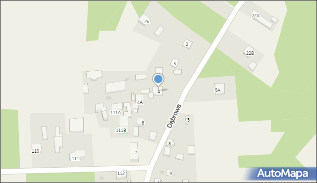 Dąbrowa, Dąbrowa, 4, mapa Dąbrowa