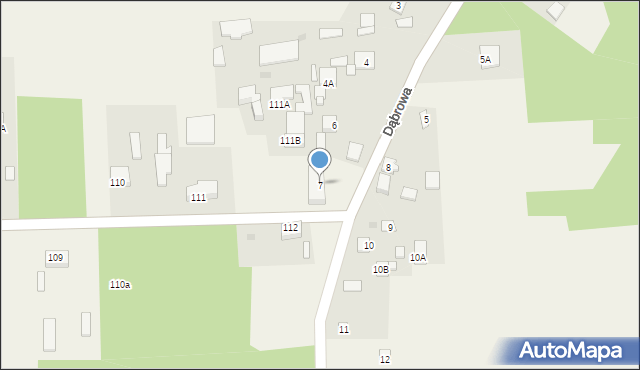 Dąbrowa, Dąbrowa, 7, mapa Dąbrowa
