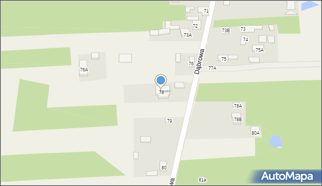 Dąbrowa, Dąbrowa, 78, mapa Dąbrowa